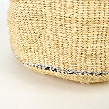 ラフィアサイザルバッグ9インチ アップサイクルプラスチック縁 シルバー 25SS一点物 @6500→5200円