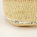 ラフィアサイザルバッグ9インチ アップサイクルプラスチック縁 マルチホワイト 25SS一点物 @6500→5200円