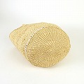 ラフィアサイザルバッグ9インチ アップサイクルプラスチック縁 マルチホワイト 25SS一点物 @6500→5200円