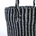 サイザルバッグ共手ミニ スタンディング 黒xグレー 25SS一点物 @4200→3360円