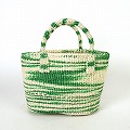 タイダイサイザルバッグ楕円底9x5x7 黄緑 25SS一点物 @6200→4960円