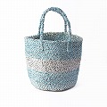 プラスチックサイザルバッグ8インチ チェッカー シルバーxミント 25SS一点物 @6000→4800円