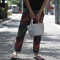 プラスチックサイザルバッグ8インチ チェッカー シルバー