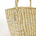 ラフィアプラスチックサイザルバッグミニ スタンディング ゴールド 25SS一点物 @5000→4000円