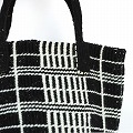 アクリルサイザルバッグ共手8インチ マサイシュカ 黒x白