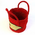 【受注商品】アクリルサイザルバッグ7x6 アボカド 赤