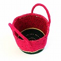【受注商品】アクリルサイザルバッグ7x6 スイカ フシア