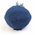 サイザルバッグ0x12 サイザルマクラメ一本ハンドル 濃紺