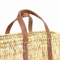 ストローカゴ 大 平革ぐるりハンドル ナチュラル