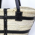 タザ楕円 M 革クロスデコレーション 細ハンドル 黒革 25SS一点物 @20000→16000円