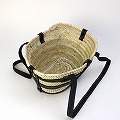 タザ楕円 S 革クロスデコレーション 細ハンドル 黒革 25SS一点物 @19000→15200円