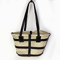 タザ楕円 S 革クロスデコレーション 細ハンドル 黒革 25SS一点物 @19000→15200円