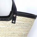 タザ楕円 M 革縁 階段 かしめ留めハンドル 黒革 25SS一点物 @12000→9600円