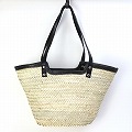 タザ楕円 M 革縁 階段 かしめ留めハンドル 黒革 25SS一点物 @12000→9600円