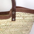 タザ楕円 M 革縁 階段 かしめ留めハンドル 焦げ茶革 25SS一点物 @12000→9600円