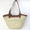 タザ楕円 M 革縁 階段 かしめ留めハンドル 焦げ茶革 25SS一点物 @12000→9600円