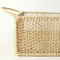 ラフィア鉄枠トレイ 四角 25SS一点物 @9500→7600円