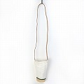 ラフィアトレイ布バッグ 細ショルダー ナチュラル緑 生成革 25SS一点物 @6800→5440円