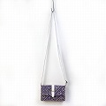 ターズ生地 四角ポシェット 大 革ショルダー 紫 25SS一点物 @11000→8800円