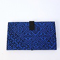 ターズ生地 ぺったりケース 青 黒革 25SS一点物 @9000→7200円