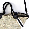 椰子楕円底カゴ ロープデコレーション 黒 25SS一点物 @12000→9600円