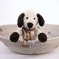 【SALE】セネガルかご 犬ベッド 白グレー @18000→12600