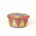 セネガルカゴ フラットふた付き 小 一点物