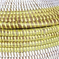 セネガル 蓋付きぷっくりカゴ 上部から― 白レモン 24SS一点物 @14000→11200