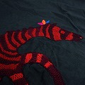 泥染 刺繍Tシャツ半袖S 5 シマウマ 01 一点物