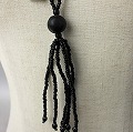 黒クレイ トゥアレグ銀ビーズロングN
