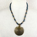 真鍮ヘッド石ネックレス  01 一点物