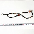 めのう黒平ビーズお守りネックレス 2633_02 一点物