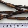 牛骨チューブビーズ 茶 バラ