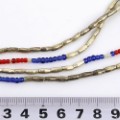 ジンマー筒アルボ 7×2mmx赤青ビーズ 85cm