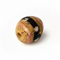 黒線白点文様ビーズ 2601 一点物