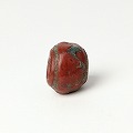 波線赤玉ビーズ 古 バラ 2606 一点物