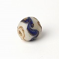 波線白玉ビーズ 古 バラ 2601 一点物