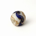 波線白玉ビーズ 古 バラ 2602 一点物