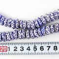 カラフルガラスビーズ 連 _01 青白