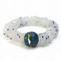 ガーナガラスビーズ アンクレット 白ターコ 25SS一点物 @3500→2800円