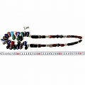 メノウ 電球玉ビーズ 一連   一点物