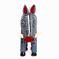アフリカ木製動物デコレーション 02 イノシシ 一点物