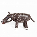 アフリカ木製動物デコレーション 09 カバ 一点物