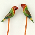 木製鳥ガーデンピック アフリカの鳥12 オウム
