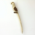 木製鳥オーナメント オウム ナチュラル 大