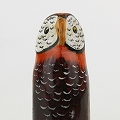 木製鳥 フクロウ スタンド 赤