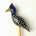 木製鳥ガーデンスティック ホロホロ鳥 40CM