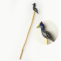 木製鳥ガーデンスティック ホロホロ鳥 40CM