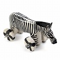木彫ペイント動物カー シマウマ