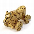 木彫ペイント動物カー チーター